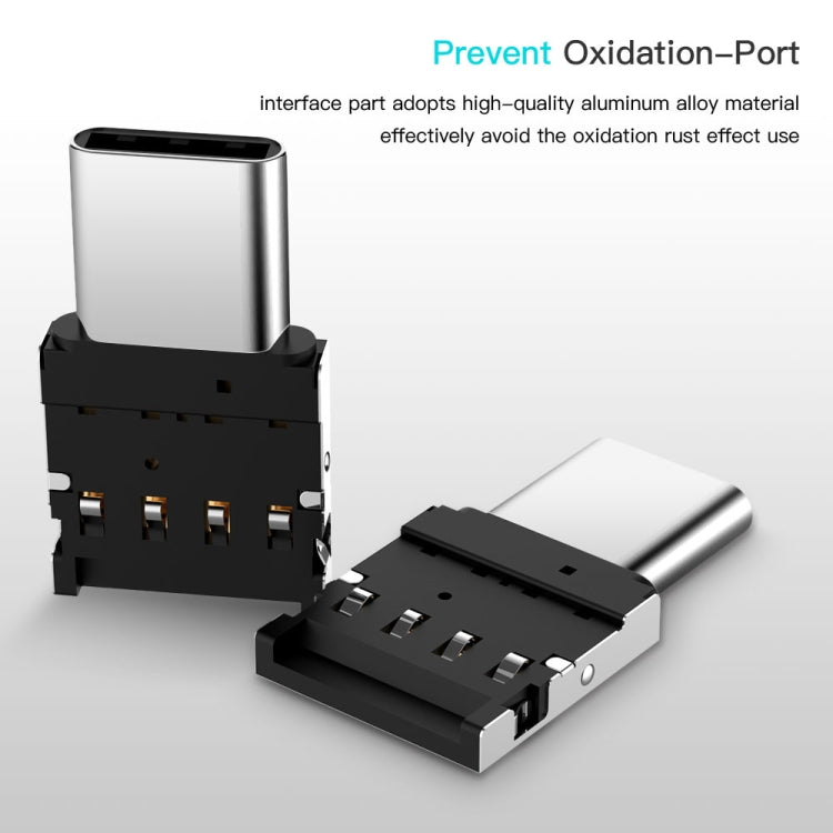 Mini Aluminum Alloy USB - C / Type - C Male to USB Female OTG Adapter Connector - ORIWHIZ