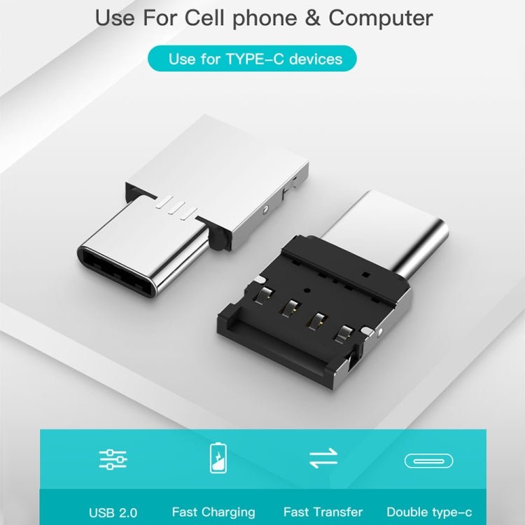 Mini Aluminum Alloy USB - C / Type - C Male to USB Female OTG Adapter Connector - ORIWHIZ