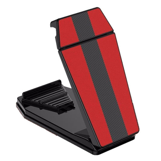 Mobile Phone Tablet Car Holder Suction Cup Instrument Fixed Bracket, Red Leather Pattern, Black Carbon Fiber - ORIWHIZ