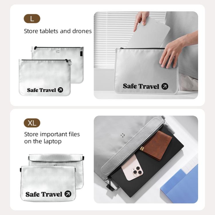 MOMAX SR53E 1 - World Airliner Fireproof Storage Bag, Size: 218x235mm, Size: 218x235mm - ORIWHIZApple AccessoriesGalaxy S Series Parts Digital Storage BagMac Accessories
