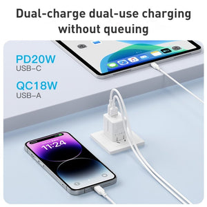 MOMAX UM36 PD 20W USB - C / Type - C + USB Fast Charger Power Adapter, CN Plug, UM36 - ORIWHIZ