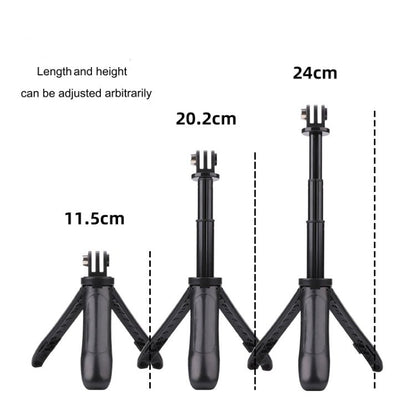 Multi - functional Foldable Tripod Holder Selfie Monopod Stick for GoPro, Insta360, DJI and Other Action Cameras, Length: 12 - 23cm, Length: 12 - 23cm (Red), Length: 12 - 23cm (Blue) - ORIWHIZDJI & Insta360 AccessoriesExtendable PoleUniversal Grip Tripod