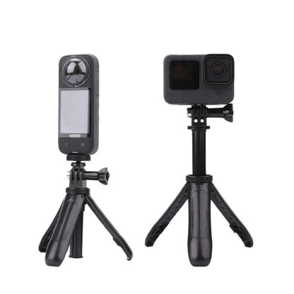 Multi - functional Foldable Tripod Holder Selfie Monopod Stick for GoPro, Insta360, DJI and Other Action Cameras, Length: 12 - 23cm, Length: 12 - 23cm (Red), Length: 12 - 23cm (Blue) - ORIWHIZDJI & Insta360 AccessoriesExtendable PoleUniversal Grip Tripod