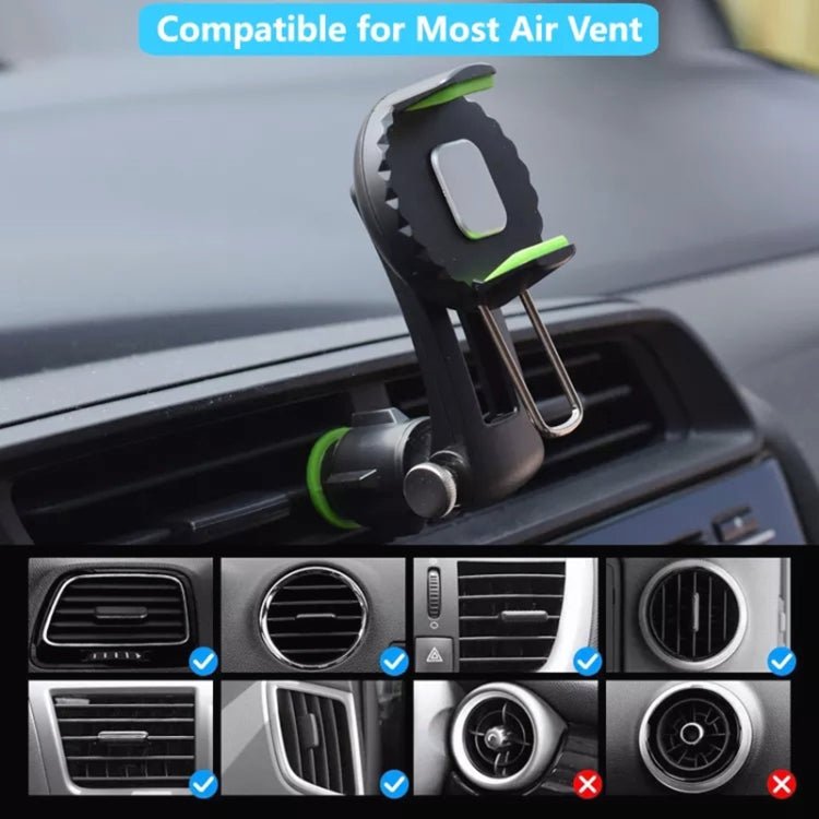 Multifunctional Car Air Conditioner Air Outlet Phone Holder, Air Outlet (Black), Air Outlet (Green) - ORIWHIZ