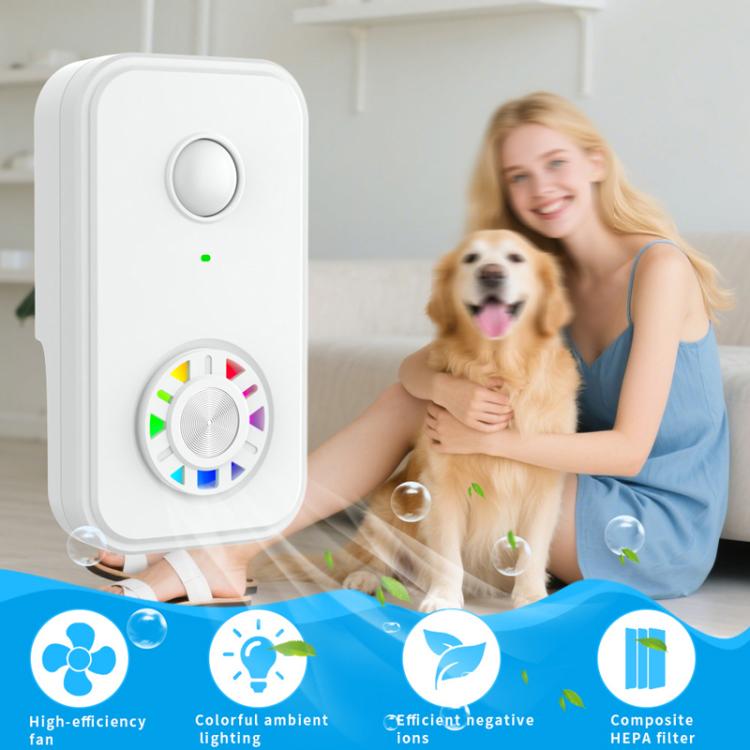 Negatieve ionenluchtreiniger met ingebouwde ventilator en 2 HEPA-filters voor het verwijderen van geuren in badkamers binnenshuis, Amerikaanse stekker wit, Europese stekker wit, Amerikaanse stekker zwart, Europese stekker zwart - ORIWHIZ Luchtreinigers en accessoires Huis & tuin Huishoudelijke apparaten