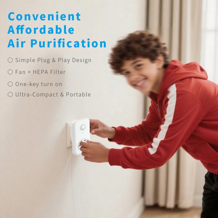 Negatieve ionenluchtreiniger met ingebouwde ventilator en 2 HEPA-filters voor het verwijderen van geuren in badkamers binnenshuis, Amerikaanse stekker wit, Europese stekker wit, Amerikaanse stekker zwart, Europese stekker zwart - ORIWHIZ Luchtreinigers en accessoires Huis & tuin Huishoudelijke apparaten