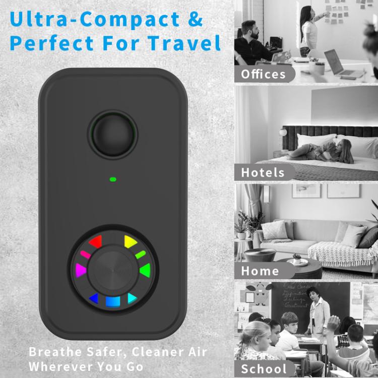 Negatieve ionenluchtreiniger met ingebouwde ventilator en 2 HEPA-filters voor het verwijderen van geuren in badkamers binnenshuis, Amerikaanse stekker wit, Europese stekker wit, Amerikaanse stekker zwart, Europese stekker zwart - ORIWHIZ Luchtreinigers en accessoires Huis & tuin Huishoudelijke apparaten