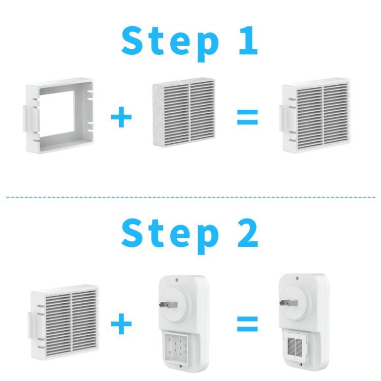 Negatieve ionenluchtreiniger met ingebouwde ventilator en 2 HEPA-filters voor het verwijderen van geuren in badkamers binnenshuis, Amerikaanse stekker wit, Europese stekker wit, Amerikaanse stekker zwart, Europese stekker zwart - ORIWHIZ Luchtreinigers en accessoires Huis & tuin Huishoudelijke apparaten