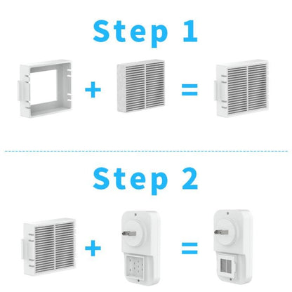 Negatieve ionenluchtreiniger met ingebouwde ventilator en 2 HEPA-filters voor het verwijderen van geuren in badkamers binnenshuis, Amerikaanse stekker wit, Europese stekker wit, Amerikaanse stekker zwart, Europese stekker zwart - ORIWHIZ Luchtreinigers en accessoires Huis & tuin Huishoudelijke apparaten