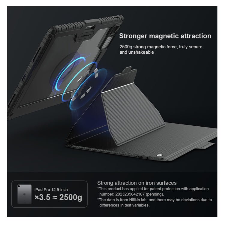 Nillkin Backlit Version Bumper Link Keyboard Case, For iPad Pro 13 2024, For iPad Pro 11 2024, For iPad Pro 12.9 2020/2021/2022, For iPad Air 2020/2022 / Pro 11 2022 - ORIWHIZApple AccessoriesiPad KeyboardiPad Keyboard For iPad Pro