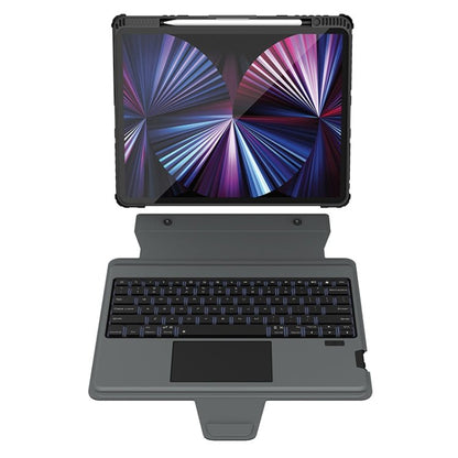 Nillkin Bumper Combo Keyboard Case with Backlight, For iPad Pro 13 2024, For iPad Pro 11 2024, For iPad Pro 12.9 2020/2021/2022, For iPad Air 2020 10.9/Air 2022 10.9/Pro 11, For iPad 10th Gen 10.9 2022, For iPad 10.2 2019/2020/2021 - ORIWHIZApple AccessoriesiPad KeyboardiPad Keyboard For iPad Pro