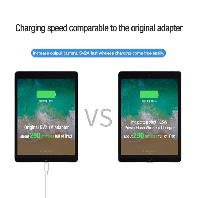 NILLKIN NKR01 For iPad 9.7 / 10.2 inch & iPad Air 10.5 inch & iPad Pro 10.5 inch Long Magic Tag Plus QI Standard Wireless Charging Receiver with 8 Pin Port, 8 Pin Long - ORIWHIZ