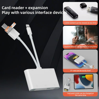 NK - 1011TL Pro USB - C / Type - C, 8 Pin, USB to USB - C / Type - C, USB, CF, TF, SD Card Slot Card Reader Adapter, NK - 1011TL Pro - ORIWHIZ
