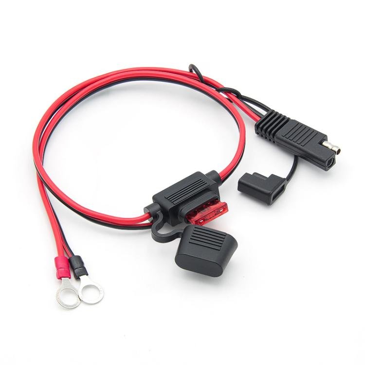 O - Terminal to SAE Power Cable With Fuse Battery Charger Extension Adapter Wire, 60cm - ORIWHIZCar Replacement PartsDIY CablesIn Car
