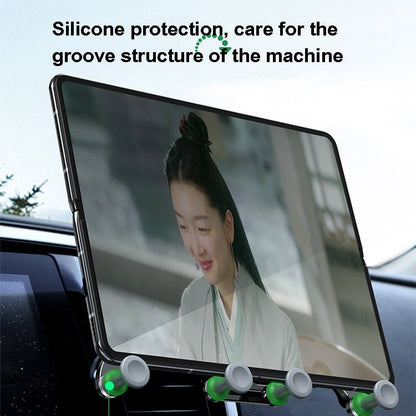 Oatsbasf Car Gravity Metal Bracket Scalable and Stable Mobile Phone Bracket Folding Screen Mobile Phone Exclusive Car Bracket, Folding Screen Outlet Black, Folding Screen Outlet Silver, Folding Screen Paste Black - ORIWHIZ