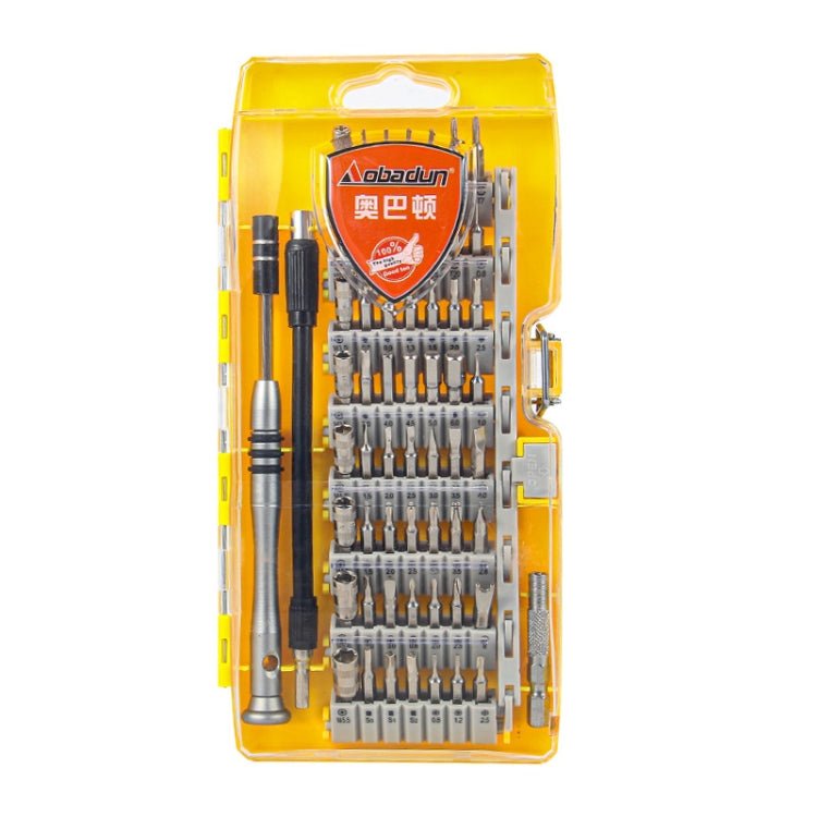 Obadun 9800 58 in 1 Screwdriver Set Manual CRV Batch Mobile Phone Disassembly Glasses Repair Tool, Obadun 9800(Yellow), Obadun 9800(Orange) - ORIWHIZ