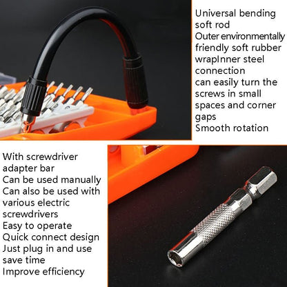 Obadun 9800 58 in 1 Screwdriver Set Manual CRV Batch Mobile Phone Disassembly Glasses Repair Tool, Obadun 9800(Yellow), Obadun 9800(Orange) - ORIWHIZ
