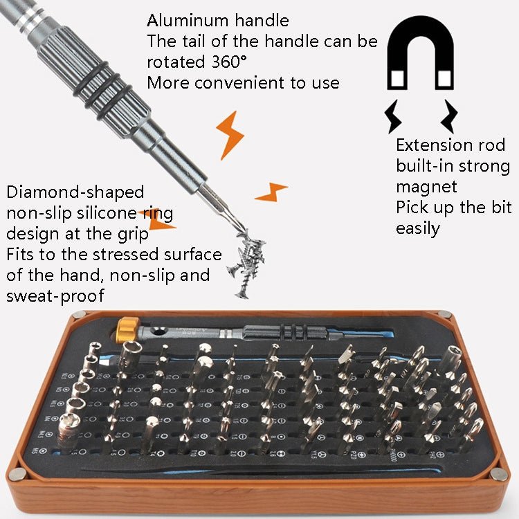 Obadun 9801 68 In 1 Screwdriver Set Manual Batch Glasses Screwdriver Hardware Repair Tool, Obadun 9801 - ORIWHIZ