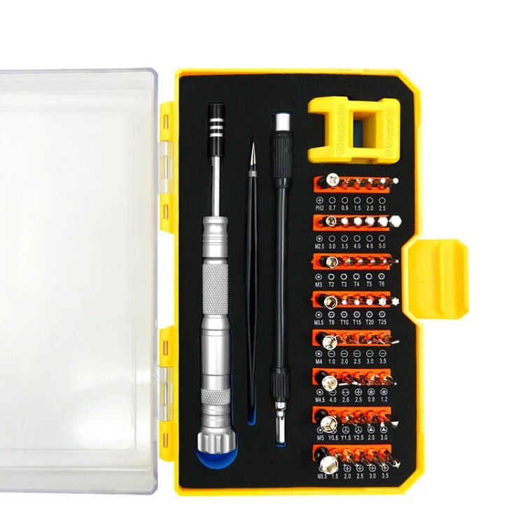Obadun 9802B 52 in 1 Aluminum Alloy Handle Hardware Tool Screwdriver Set Home Precision Screwdriver Mobile Phone Disassembly Tool, Obadun 9802B(Orange), Obadun 9802B(Yellow) - ORIWHIZ