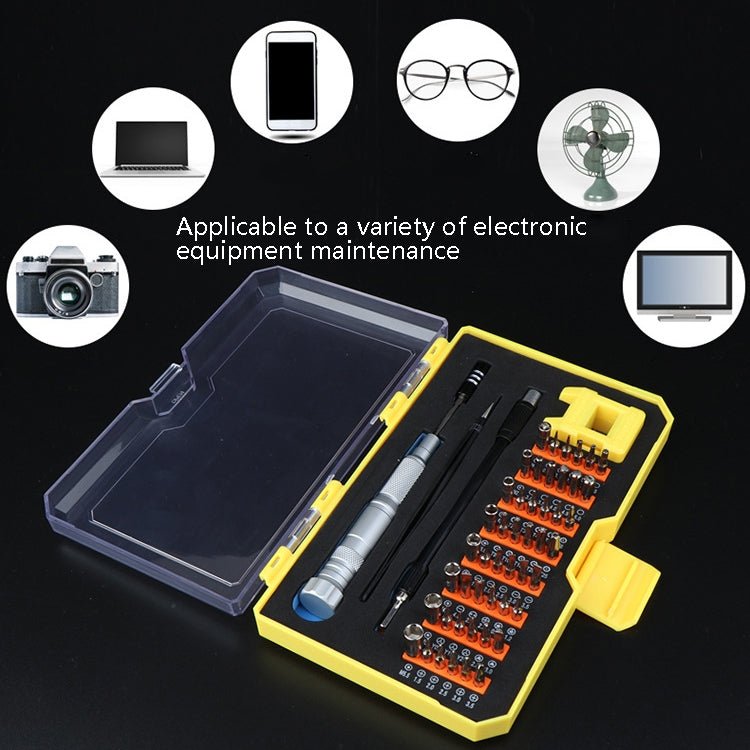 Obadun 9802B 52 in 1 Aluminum Alloy Handle Hardware Tool Screwdriver Set Home Precision Screwdriver Mobile Phone Disassembly Tool, Obadun 9802B(Orange), Obadun 9802B(Yellow) - ORIWHIZ