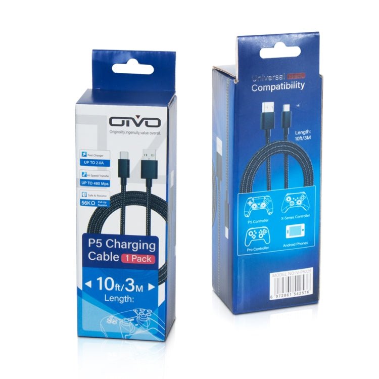 OIVO IV - P5229 3m 1A USB Type - C Charging Data Cable for PS5 / Switch Pro / Xbox Series, IV - P5229 - ORIWHIZOIVOSony AccessoriesSony Accessories Charger & Power