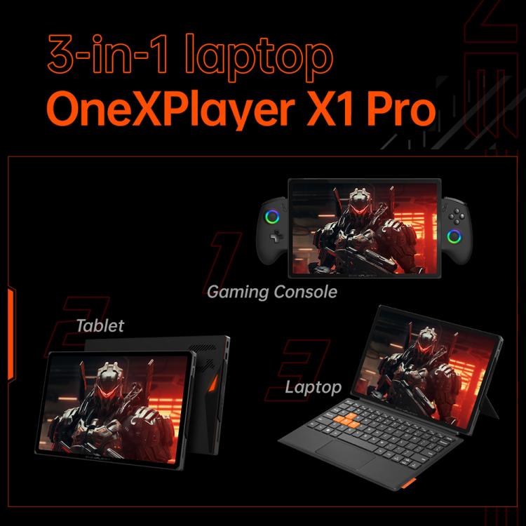 ONE - NETBOOK OneXPlayer X1 Pro 10.95 inch Handheld Game Console, Windows 11 AMD Ryzen AI 9 HX 370, 32GB+1TB, 32GB+2TB, 64GB+2TB, 64GB+4TB - ORIWHIZONE - NETBOOKPocket ConsolePocket Console & Accessories