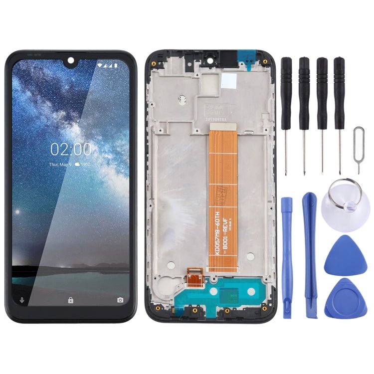 Original LCD Screen and Digitizer Full Assembly With Frame for Nokia 2.2 TA - 1183 / TA - 1179 / TA - 1191 / TA - 1188, For Nokia 2.2 - ORIWHIZ