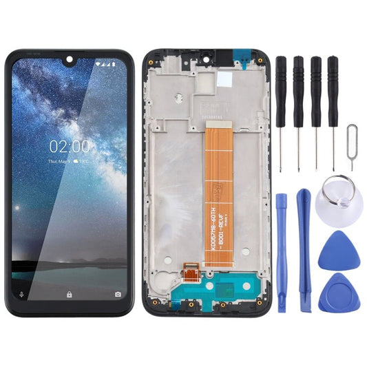 Original LCD Screen and Digitizer Full Assembly With Frame for Nokia 2.2 TA - 1183 / TA - 1179 / TA - 1191 / TA - 1188, For Nokia 2.2 - ORIWHIZ