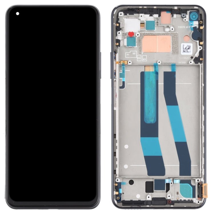 Original LCD Screen and Digitizer Full Assembly With Frame for Xiaomi Mi 11 Lite 4G/11 Lite 5G NE M2101K9AG M2101K9AI, For Xiaomi Mi 11 Lite 4G (Original) - ORIWHIZ