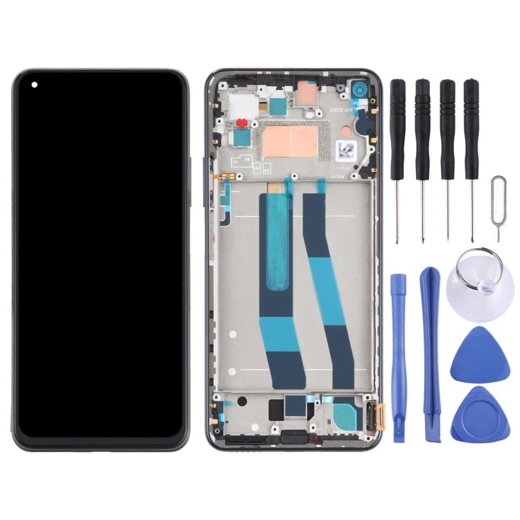 Original LCD Screen and Digitizer Full Assembly With Frame for Xiaomi Mi 11 Lite 4G/11 Lite 5G NE M2101K9AG M2101K9AI, For Xiaomi Mi 11 Lite 4G (Original) - ORIWHIZ