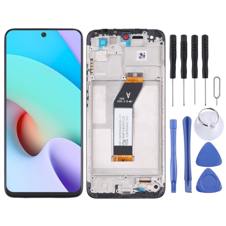 Original LCD Screen and Digitizer Full Assembly With Frame for Xiaomi Redmi 10 21061119AG, For Xiaomi Redmi 10 - ORIWHIZ