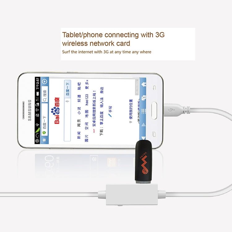 OTG - Y - 03 USB 2.0 Male to Micro USB Male + USB Female OTG Charging Data Cable for Android Phones / Tablets with OTG Function, with Switch, Length: 1.1m, with Switch Length: 1.1m - ORIWHIZ