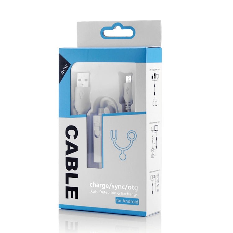 OTG - Y - 03 USB 2.0 Male to Micro USB Male + USB Female OTG Charging Data Cable for Android Phones / Tablets with OTG Function, with Switch, Length: 1.1m, with Switch Length: 1.1m - ORIWHIZ