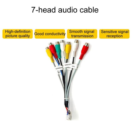 Palminfo Android Navigation Cable 7 - Heads Audio Cable 16 Pin Power Cord GPS Antenna 4 Pin 6 Pin USB Cable Rear View Line, 6pcs / Set - ORIWHIZCar Replacement PartsDIY CablesIn Car