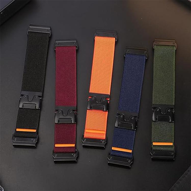 Parachute Buckle Diagonal Weave Stretch Nylon Watch Band, For Gamin 26mm, For Gamin 22mm, For Gamin 20mm - ORIWHIZGarmin WatchSmart WearWatch Bands