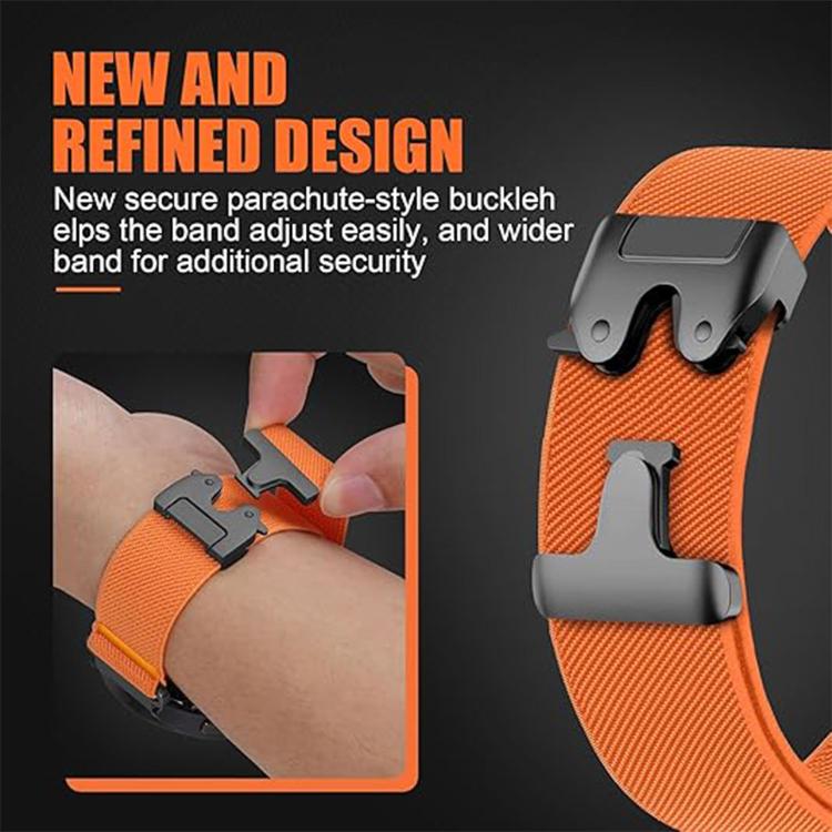 Parachute Buckle Diagonal Weave Stretch Nylon Watch Band, For Gamin 26mm, For Gamin 22mm, For Gamin 20mm - ORIWHIZGarmin WatchSmart WearWatch Bands