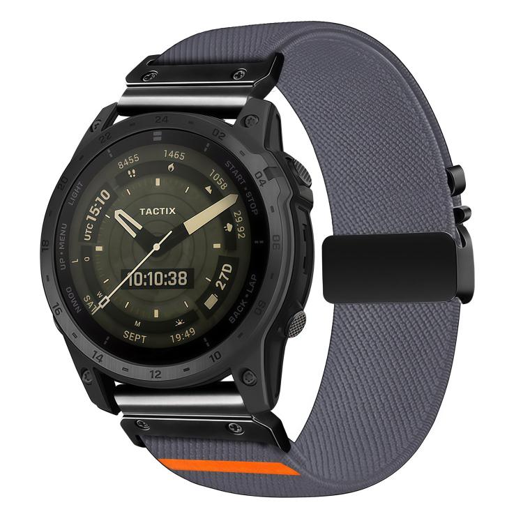 Parachute Buckle Diagonal Weave Stretch Nylon Watch Band, For Gamin 26mm, For Gamin 22mm, For Gamin 20mm - ORIWHIZGarmin WatchSmart WearWatch Bands