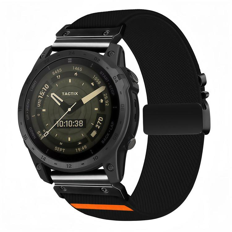Parachute Buckle Diagonal Weave Stretch Nylon Watch Band, For Gamin 26mm, For Gamin 22mm, For Gamin 20mm - ORIWHIZGarmin WatchSmart WearWatch Bands