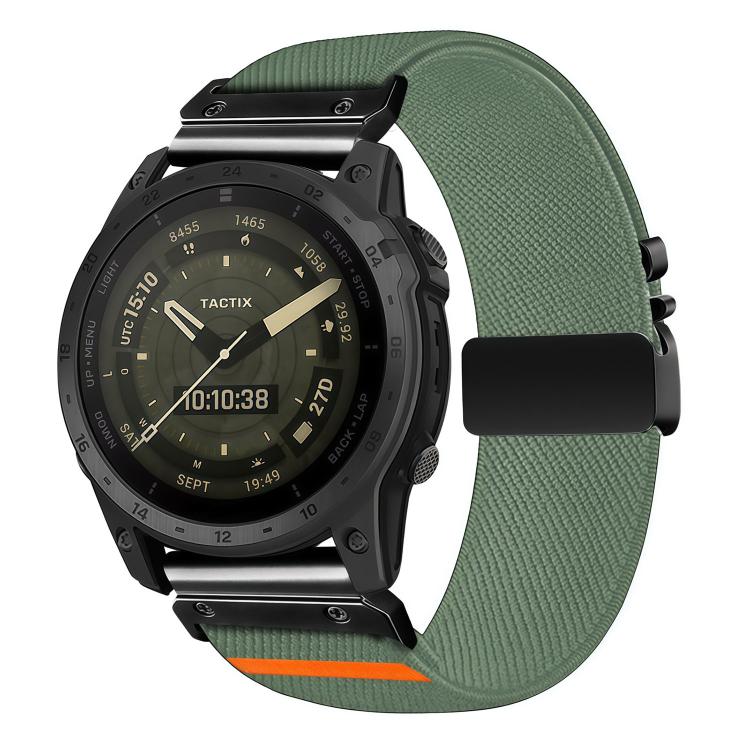 Parachute Buckle Diagonal Weave Stretch Nylon Watch Band, For Gamin 26mm, For Gamin 22mm, For Gamin 20mm - ORIWHIZGarmin WatchSmart WearWatch Bands