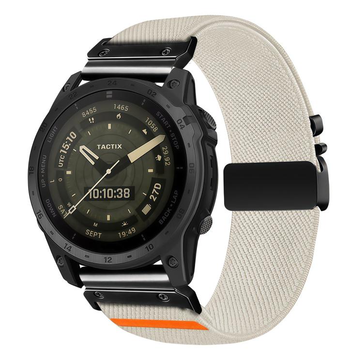 Parachute Buckle Diagonal Weave Stretch Nylon Watch Band, For Gamin 26mm, For Gamin 22mm, For Gamin 20mm - ORIWHIZGarmin WatchSmart WearWatch Bands