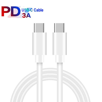 PD 35W Dual USB - C / Type - C Ports Charger with Type - C to Type - C Data Cable, EU Plug, EU Plug + 1m Dual Type - C Cable, EU Plug + 2m Dual Type - C Cable - ORIWHIZ