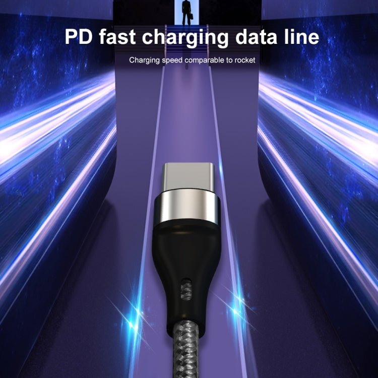 PD 60W USB - C / Type - C to USB - C / Type - C Fast Charging Nylon Braided Data Cable, 1m, 2m - ORIWHIZ
