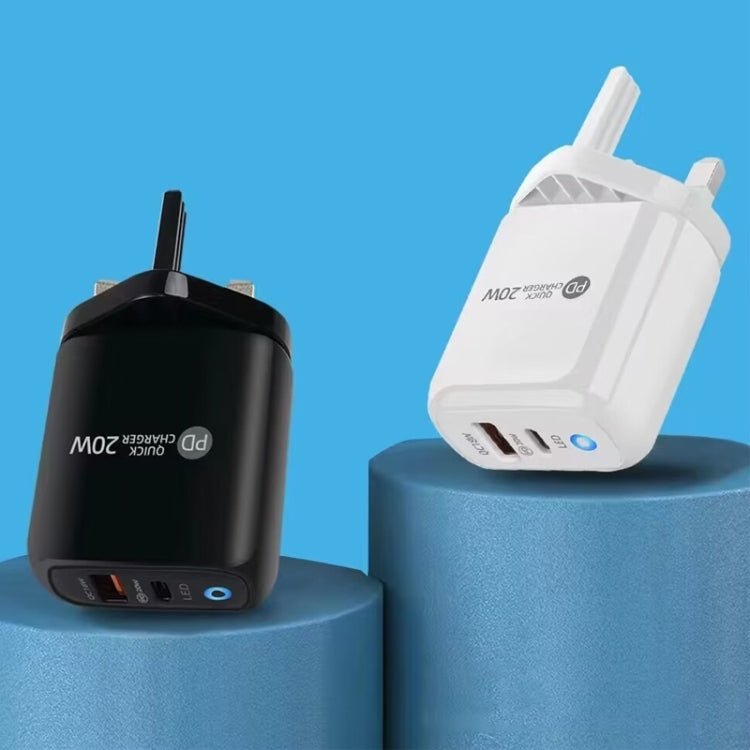 PD04 Type - C + USB Mobile Phone Charger with Type - C to Type - C Cable, UK Plug, UK Plug + Type - C to Type - C Cable - ORIWHIZ