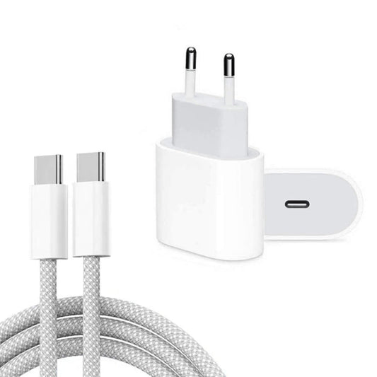 PD35W USB - C / Type - C Port Charger with 1m Type - C to Type - C Data Cable, EU Plug, EU Plug + Type - C Cable - ORIWHIZ