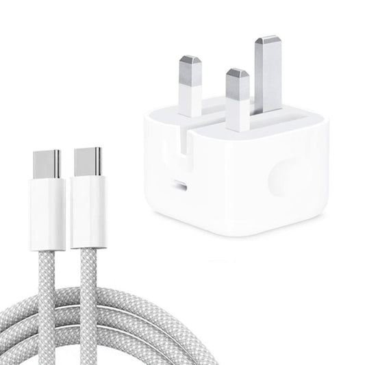 PD35W USB - C / Type - C Port Charger with 1m Type - C to Type - C Data Cable, UK Plug, UK Plug + Type - C Cable - ORIWHIZ