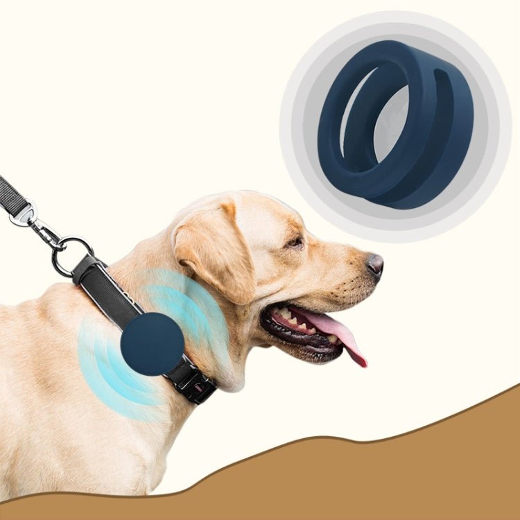 Pet Collar Anti - scratch Shockproof Silicone Case For AirTag, 35.9x35.9x19.2mm, 34.1x34.1x18.2mm - ORIWHIZ