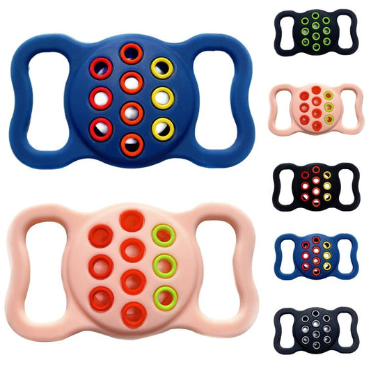 Pet Dog Cat Collar Dual - color Shockproof Silicone Protective Cover Case, For AirTag - ORIWHIZ