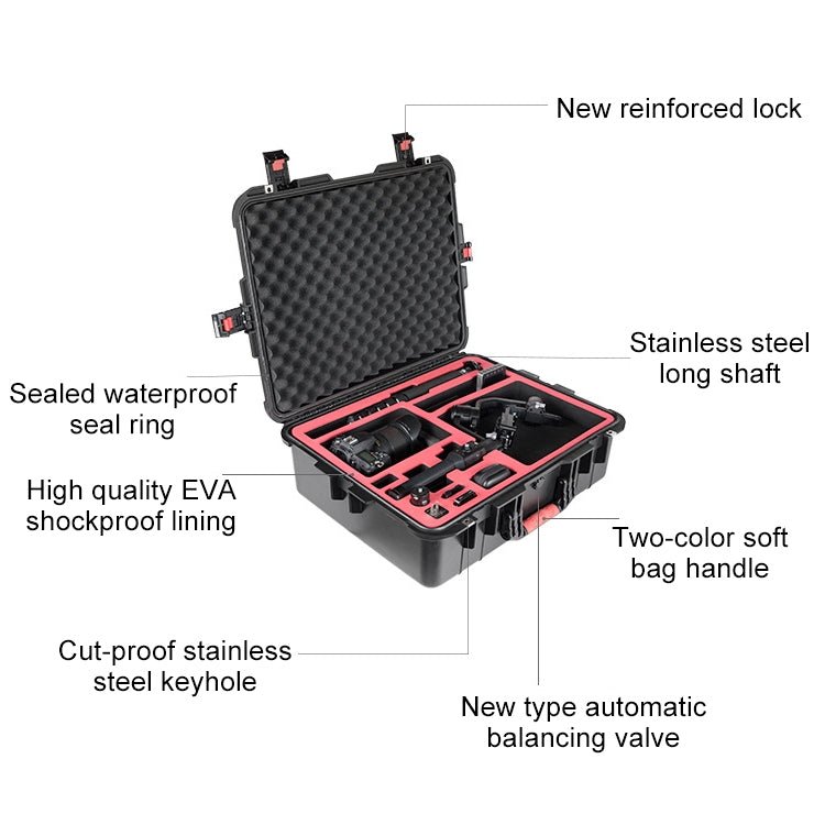 PGYTECH P - RH - 001 Shockproof Waterproof Explosion - proof Hard Box Carrying Case for DJI Ronin - S, Size: 63.4x50.3cm, P - RH - 001 For DJI Ronin - S - ORIWHIZDJI & Insta360 AccessoriesDJI Ronin SeriesPGYTECH
