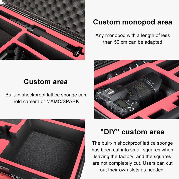 PGYTECH P - RH - 001 Shockproof Waterproof Explosion - proof Hard Box Carrying Case for DJI Ronin - S, Size: 63.4x50.3cm, P - RH - 001 For DJI Ronin - S - ORIWHIZDJI & Insta360 AccessoriesDJI Ronin SeriesPGYTECH