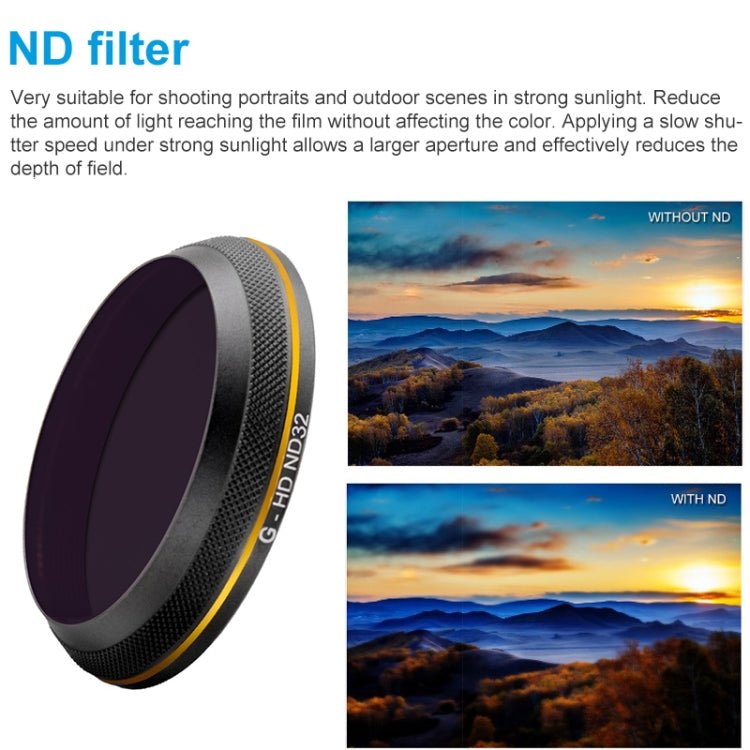 PGYTECH X4S - HD ND32 Gold - edge Lens Filter for DJI Inspire 2 / X4S Gimbal Camera Drone Accessories, ND32 - ORIWHIZDJI & Insta360 AccessoriesDJI Inspire SeriesPGYTECH